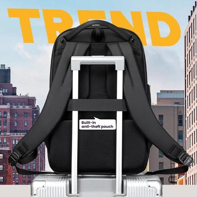 Wiersaam Men Waterproof Anti-Theft Business Backpack Travel Laptop Bag With USB Charging Port & Password Lock Large - Backpack by wiersaam | Online Shopping UK | buy2fix