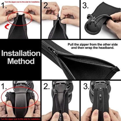 For Sony WH-1000XM4 Headphones Headband Protective Cover Replacement Parts, Spec: Neoprene Black - Earmuff & Pad by buy2fix | Online Shopping UK | buy2fix