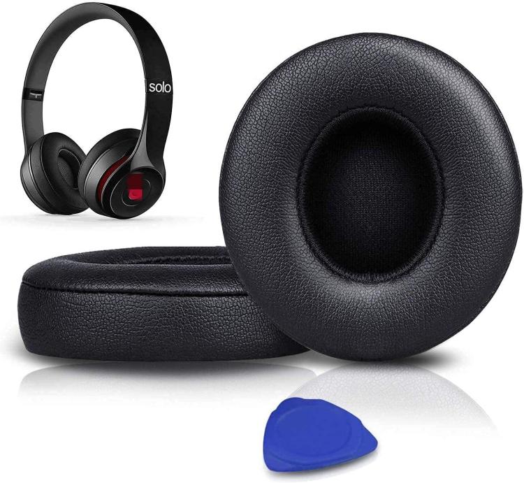 For Beats Solo3 / Solo2 Headphones Ear Pads Sponge Cover, Spec: Wireless Black - Earmuff & Pad by buy2fix | Online Shopping UK | buy2fix