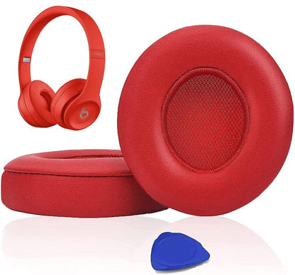 For Beats Solo3 / Solo2 Headphones Ear Pads Sponge Cover, Spec: Wireless Red - Earmuff & Pad by buy2fix | Online Shopping UK | buy2fix