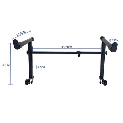 Electronic Piano Raised Stand Piano Keyboard Universal Double Layer Raised Stand Musical Instrument Accessories(Black) - Keyboard Accessories by buy2fix | Online Shopping UK | buy2fix