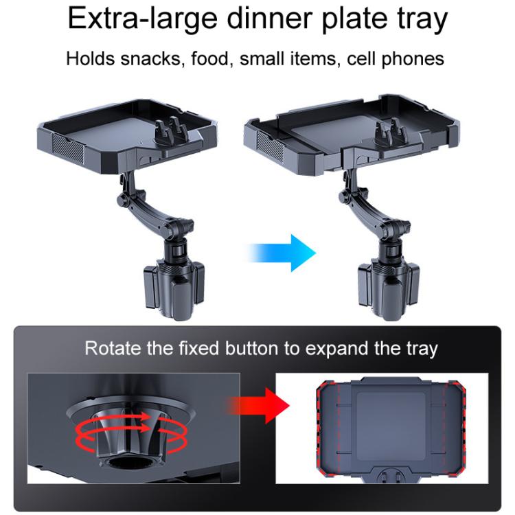 Small Car 360 Degree Rotating Dining Tray Auto Adjustable Cell Phone Holder - Car Drink Holders by buy2fix | Online Shopping UK | buy2fix
