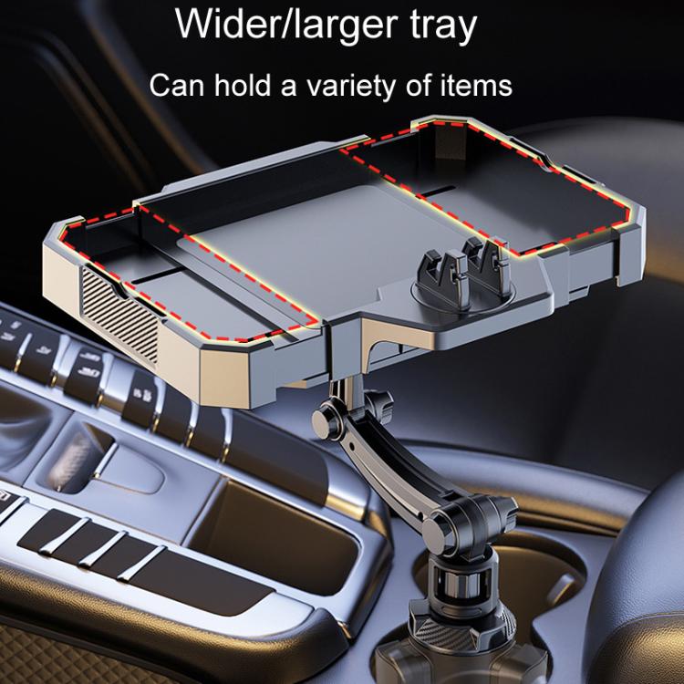 Large Car 360 Degree Rotating Dining Tray Auto Adjustable Cell Phone Holder - Car Drink Holders by buy2fix | Online Shopping UK | buy2fix