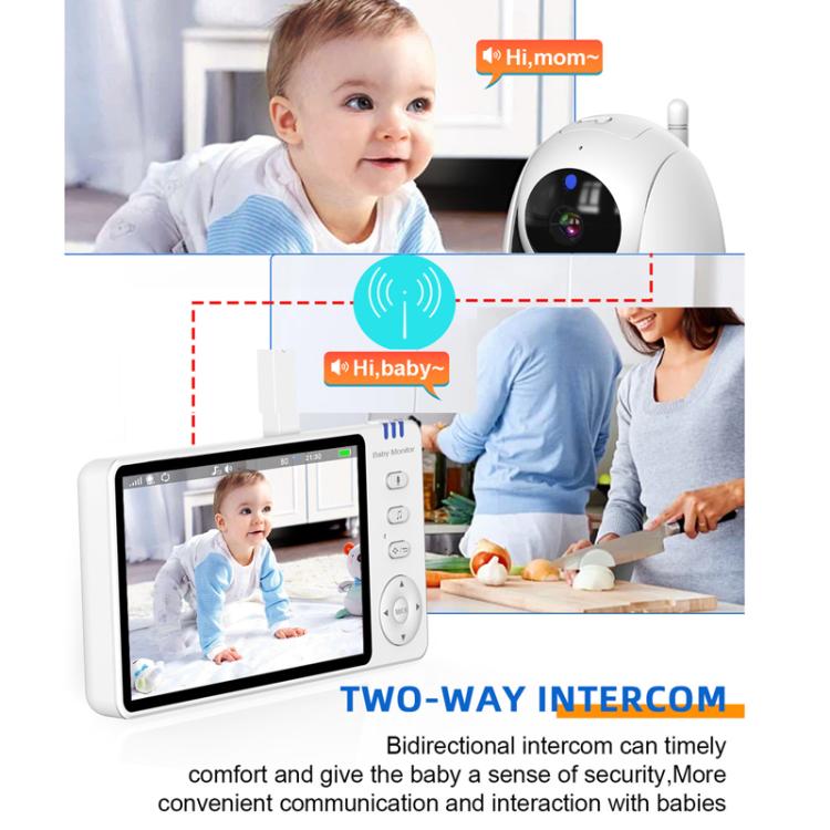 5 inch 1080P HD Baby Watcher Baby Monitor Camera UK Plug - Baby Monitor by buy2fix | Online Shopping UK | buy2fix