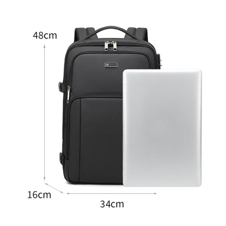 Wiersaam Men Anti-Theft Business Laptop Backpack 15.6 Inch Computer Bag With USB & Type-C Charging Ports(Gray) - Backpack by Wiersaam | Online Shopping UK | buy2fix
