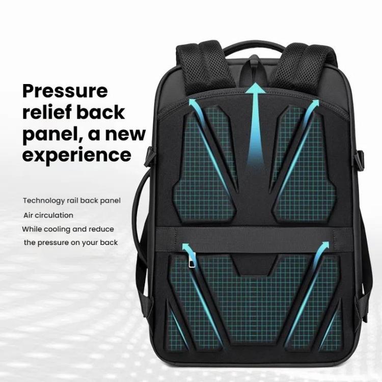 Wiersaam Men Anti-Theft Business Laptop Backpack 15.6 Inch Computer Bag With USB & Type-C Charging Ports(Black) - Backpack by Wiersaam | Online Shopping UK | buy2fix