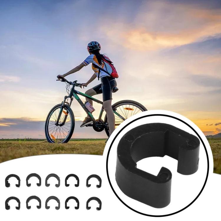 50pcs ZTTO Bicycle Plastic C-Clips Mountain Bike Shifter Cable Brake Clamps - Bicycle Brake Parts by ZTTO | Online Shopping UK | buy2fix