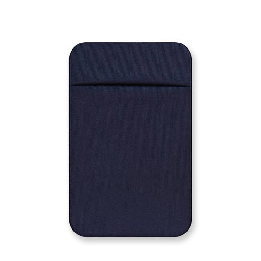 Elastic Lycra Phone Back Sticker Card Holder Secure Card Pocket with No Residue Removal(Deep Blue)