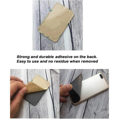Elastic Lycra Phone Back Sticker Card Holder Secure Card Pocket with No Residue Removal(Brown) - Adhesive Card Holders by buy2fix | Online Shopping UK | buy2fix