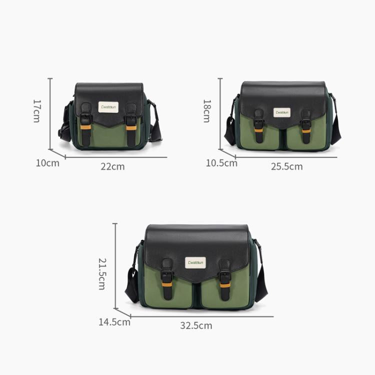 Cwatcun D99 Small Shoulder Camera Bag Multi-functional Casual Color Clash Lightweight Storage Bag - Strap Satchel by Cwatcun | Online Shopping UK | buy2fix