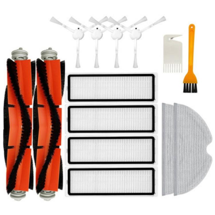 14pcs /Set For Xiaomi 1C / 2C / L10pro / D9 Sweeping Robot Accessories Main Side Brush Hepa Filter Mop Rag - For Xiaomi Accessories by buy2fix | Online Shopping UK | buy2fix