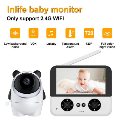 4.3 Inch IPS HD Display 720P Baby Monitor UK Plug - Baby Monitor by buy2fix | Online Shopping UK | buy2fix