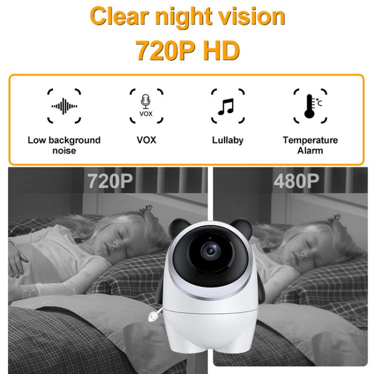 4.3 Inch IPS HD Display 720P Baby Monitor US Plug - Baby Monitor by buy2fix | Online Shopping UK | buy2fix