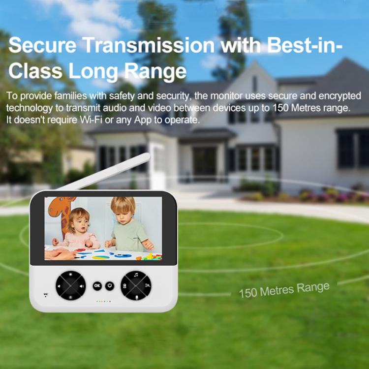 4.3 Inch IPS HD Display 720P Baby Monitor AU Plug - Baby Monitor by buy2fix | Online Shopping UK | buy2fix