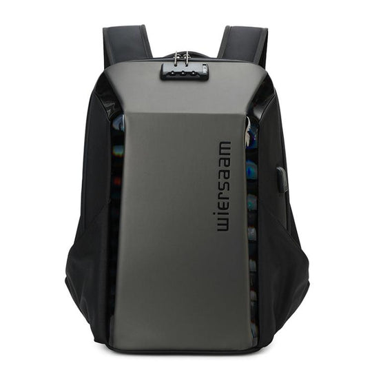 Wiersaam WY1350 Men Anti-Theft Business Backpack Laptop Bag For Travel With Password Lock(Space Gray)