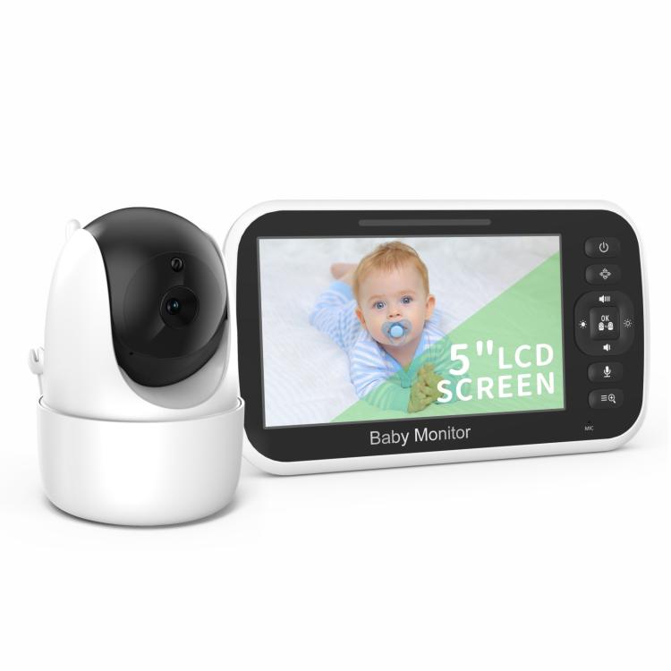 5 inch LCD Screen Auto Night Vision Baby Monitor UK Plug - Baby Monitor by buy2fix | Online Shopping UK | buy2fix