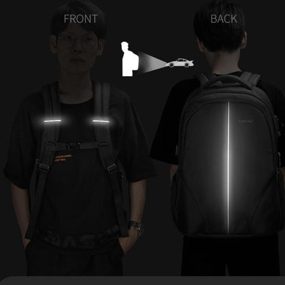 Tigernu Expandable Men Business Anti-Theft Laptop Backpack With USB Charging Port, Reflective Strips & TSA Lock - Backpack by Tigernu | Online Shopping UK | buy2fix