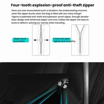 Tigernu Expandable Men Business Anti-Theft Laptop Backpack With USB Charging Port, Reflective Strips & TSA Lock - Backpack by Tigernu | Online Shopping UK | buy2fix