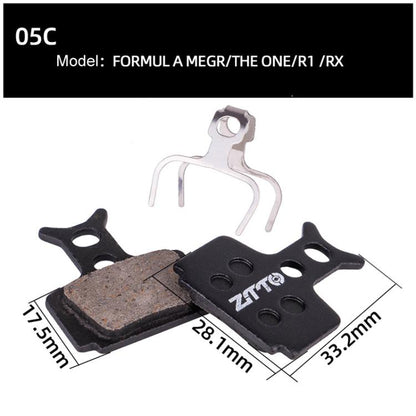 2pairs ZTTO Bicycle Disc Braking Pads Mountain Bike Semi-Metallic Resin Brake Pads, Model: MS-05C - Bicycle Brake Parts by ZTTO | Online Shopping UK | buy2fix