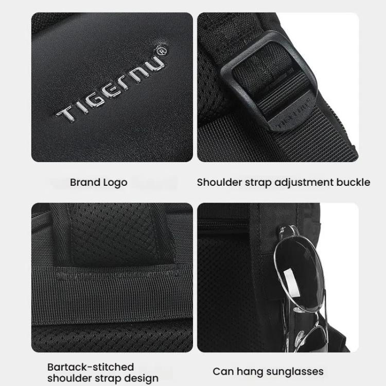 Tigernu T-B9121  17 Inch Men Expandable Waterproof Lightweight Laptop Backpack With Floating Zipper - Backpack by Tigernu | Online Shopping UK | buy2fix