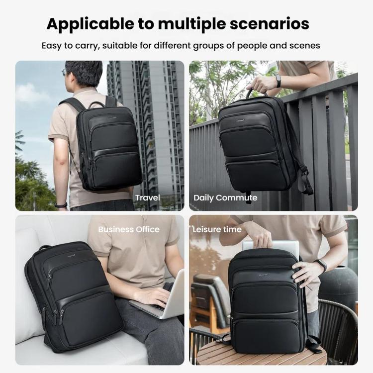 Tigernu T-B9121  17 Inch Men Expandable Waterproof Lightweight Laptop Backpack With Floating Zipper - Backpack by Tigernu | Online Shopping UK | buy2fix