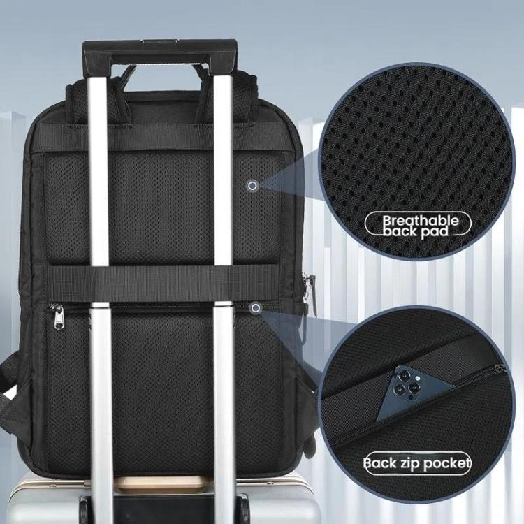 Tigernu T-B9121  17 Inch Men Expandable Waterproof Lightweight Laptop Backpack With Floating Zipper - Backpack by Tigernu | Online Shopping UK | buy2fix