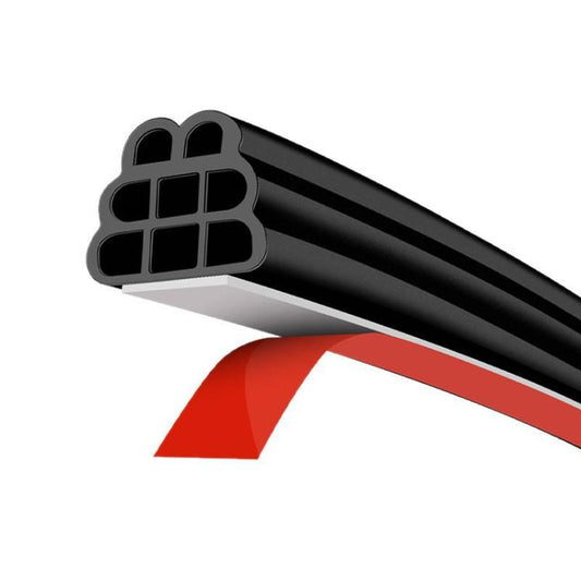 5m Three-layer Eight-hole Car Door Seam Waterproof Sealing Sound Insulation Strip - sealing strips by buy2fix | Online Shopping UK | buy2fix