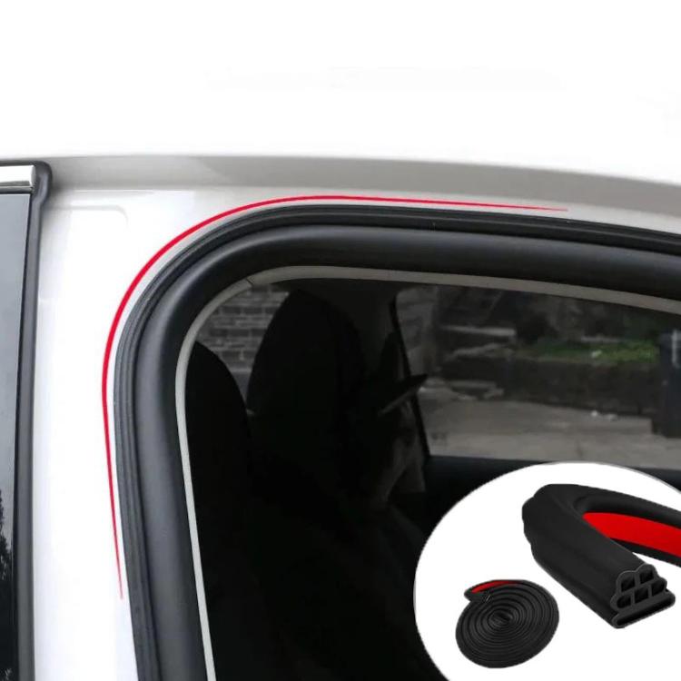 5m Three-layer Eight-hole Car Door Seam Waterproof Sealing Sound Insulation Strip - sealing strips by buy2fix | Online Shopping UK | buy2fix