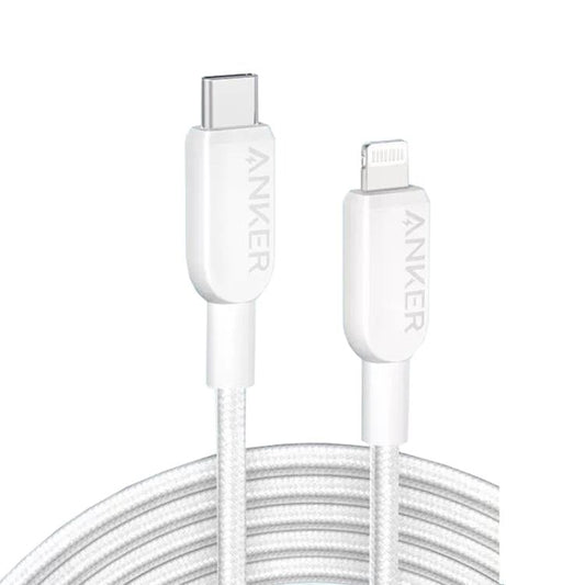 ANKER MFi Type-C To 8 Pin Fast Charging Braided Cable, Color: 1.8m White - MFI Cable by ANKER | Online Shopping UK | buy2fix