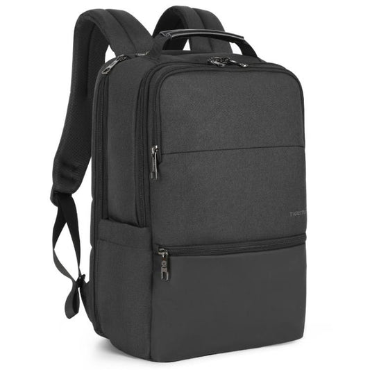 Tigernu  15.6-inch Standard Men Anti-Theft Laptop Backpack with USB Charging Port, Headphone Hole & Comfort Shoulder Straps for Travel, Work Commute(Black) - Backpack by Tigernu | Online Shopping UK | buy2fix