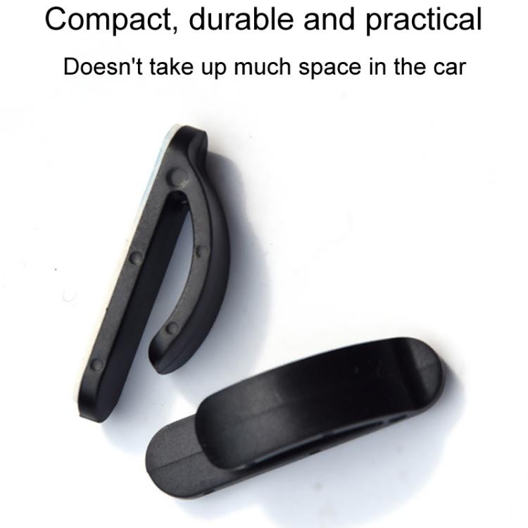 4pcs / Set Multifunctional Simple Hidden Car Seat Sticky Hooks(Black) - Auto Fastener & Clips by buy2fix | Online Shopping UK | buy2fix