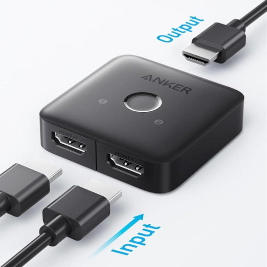 ANKER A83H1 4K 2 Into 1 Out Docking Station HDMI Converter(Black) - Converter by ANKER | Online Shopping UK | buy2fix