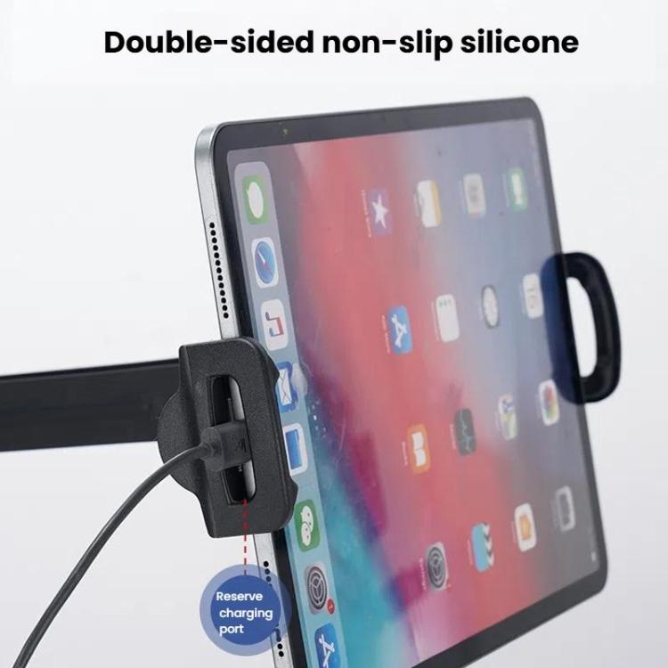 Long Arm Articulated Wall Mount Tablet Holder Adjustable Phone Mount with Detachable Base(Black) - Shower & Wall Mounts by buy2fix | Online Shopping UK | buy2fix