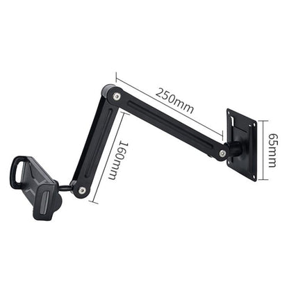 Long Arm Articulated Wall Mount Tablet Holder Adjustable Phone Mount with Detachable Base(Black Blue) - Shower & Wall Mounts by buy2fix | Online Shopping UK | buy2fix