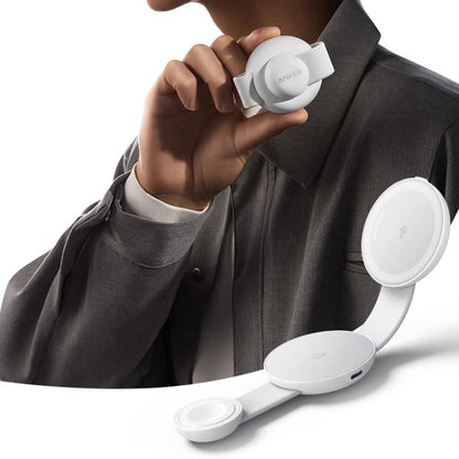 ANKER B25M8 3 In 1 15W Magnetic Wireless Charger For  iPhone, iWatch, AirPods(White) - Wireless Charger by ANKER | Online Shopping UK | buy2fix