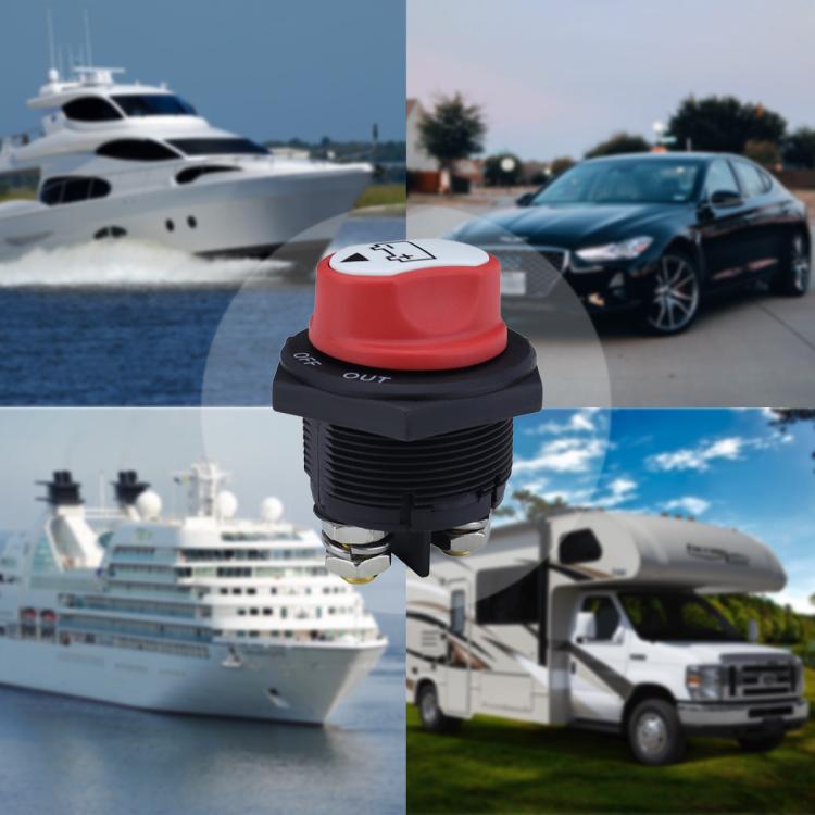 200A DC Brass Conductive RV Yacht Leak-proof Battery Switch(White With OUT Style 1 Removable) - Car Switches by buy2fix | Online Shopping UK | buy2fix