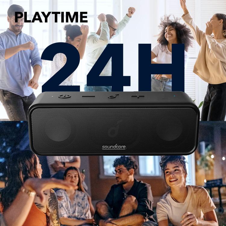 ANKER Soundcore 3 A3117 Portable Wireless Bluetooth Speaker(Black) - Desktop Speaker by ANKER | Online Shopping UK | buy2fix