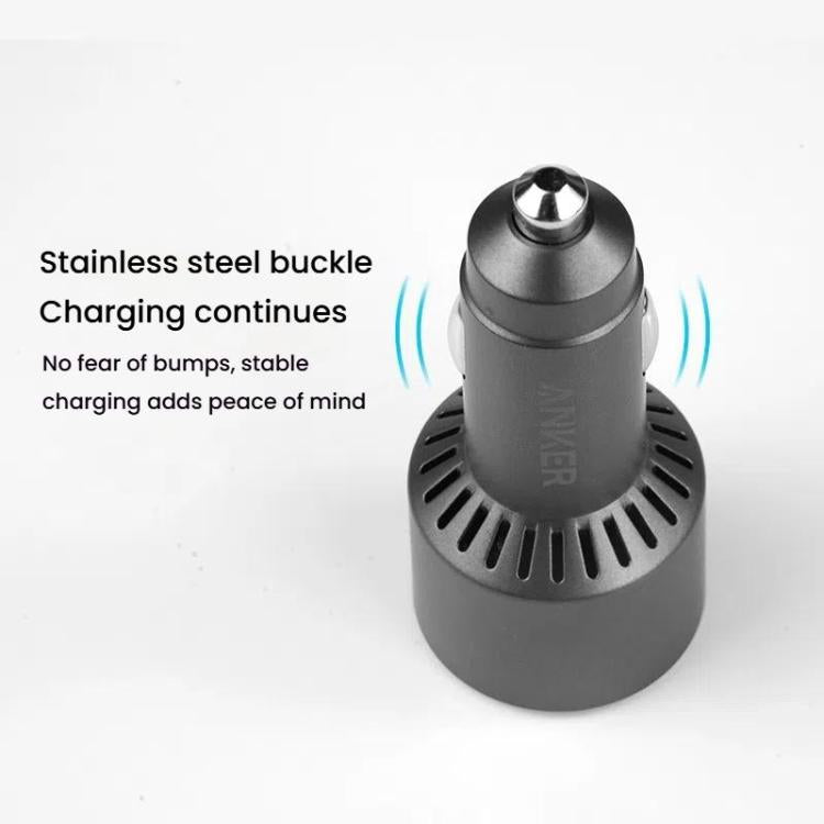 ANKER A2737 167.5W Dual Type-C+UAB-A 3 Ports Car Charger Cell Phone PD Fast Charger(Siver Gray) - Car Charger by buy2fix | Online Shopping UK | buy2fix