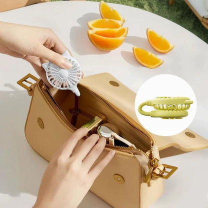 Mini Suction Cup Fan USB Rechargeable Desktop Portable Folding Fan(Pink) - Electric Fans by buy2fix | Online Shopping UK | buy2fix