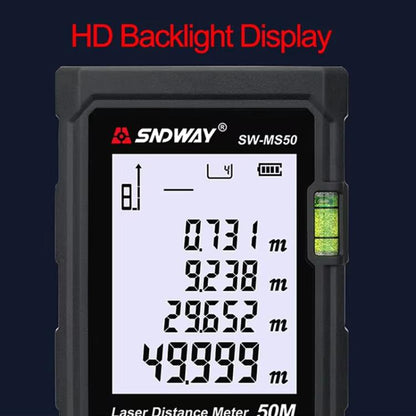 SNDWAY SW-MS50 50M Laser Distance Measuring Instrument High Precision Laser Ruler - Laser Rangefinder by SNDWAY | Online Shopping UK | buy2fix