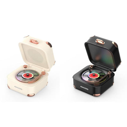 AVWOO A17 Mini Colorful Light Retro Gramophone Bluetooth Speaker(Black) - Mini Speaker by AVWOO | Online Shopping UK | buy2fix