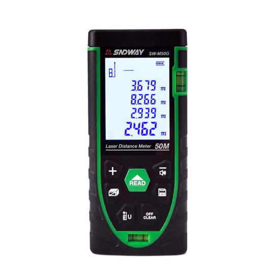 SNDWAY SW-M50G 50M Indoor Outdoor General Purpose Green Laser Range Finder