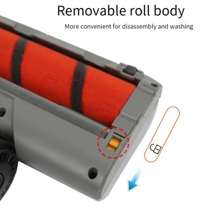 For UWANT V100 / V200 Vacuum Cleaner Soft Roller Brush Head Attachment Replacement(Red Button) - Other Accessories by buy2fix | Online Shopping UK | buy2fix
