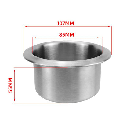 Car Yacht Stainless Steel Modified Cup Holder, Size: B Type 201 Curled Edge 55MM - Car Drink Holders by buy2fix | Online Shopping UK | buy2fix