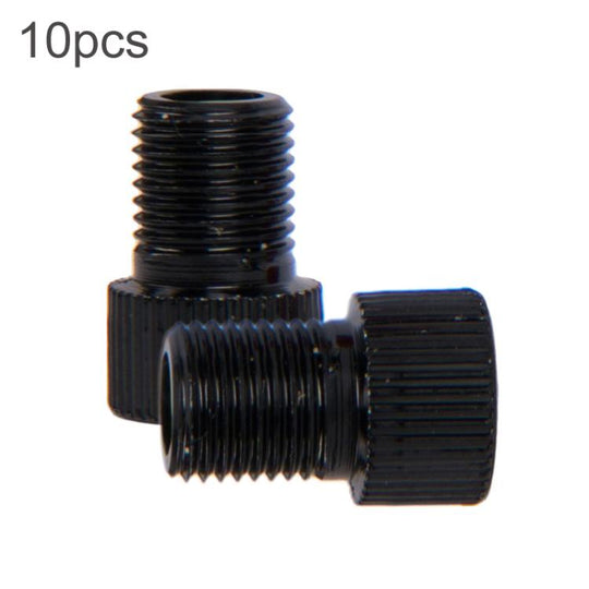 10pcs ZTTO Mountain Road Bicycle Presta To Schrader Valve Converter Kit(Black)