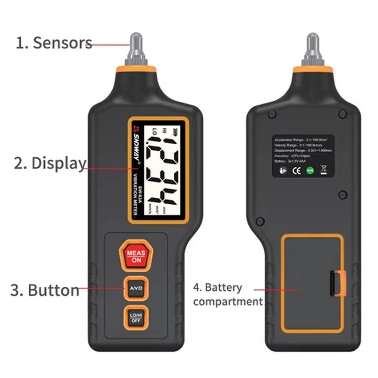 SNDWAY SW-63A Digital Vibrometer Motor Fault Detector Mechanical Vibration Measurement - Other Tester Tool by SNDWAY | Online Shopping UK | buy2fix