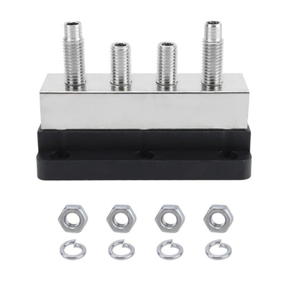 600A RV Yacht Copper Bolt 4 Stud Heavy Duty Busbar Terminal, Color: Red+Black - Fuse by buy2fix | Online Shopping UK | buy2fix