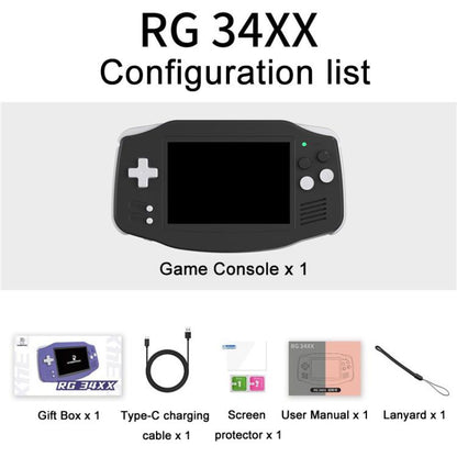 ANBERNIC RG 34XX Handheld Game Console Classic Retro Wireless WIFI Video Gaming Player, Size: Standard 32G-Without Game(Black) - Pocket Console by ANBERNIC | Online Shopping UK | buy2fix