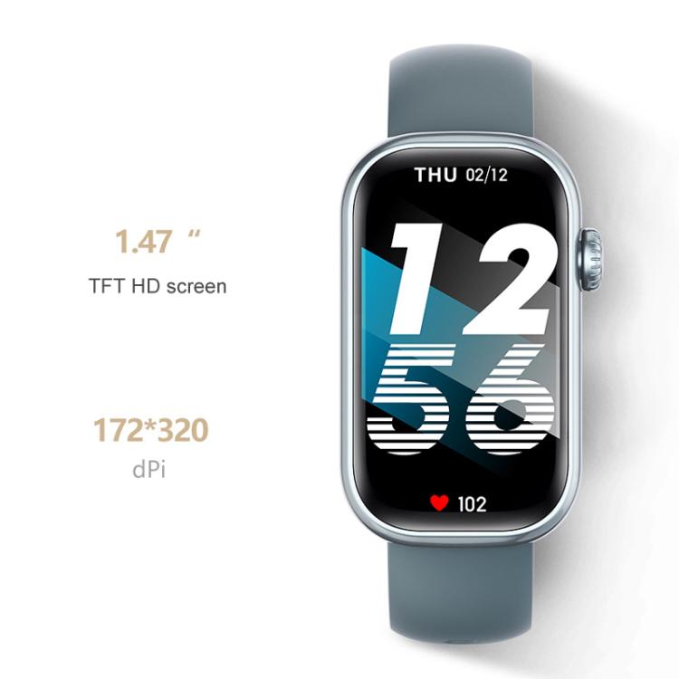 QS50 1.47inch TFT Screen Smart Wristband Support Bluetooth Calling / Oxygen Detection / Sleep Detection / Heart Rate Detection(Gray Green) - Smart Wristbands by buy2fix | Online Shopping UK | buy2fix