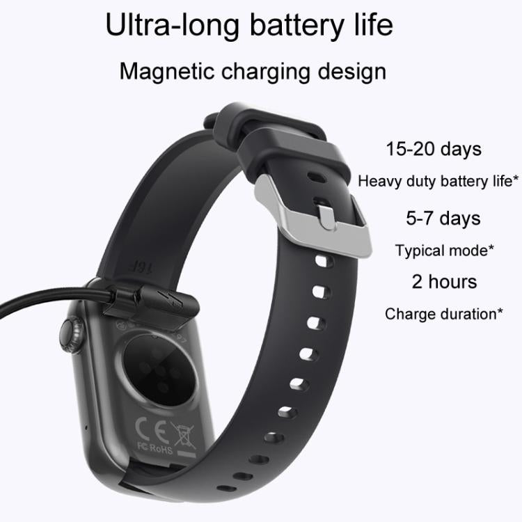 QS50 1.47inch TFT Screen Smart Wristband Support Bluetooth Calling / Oxygen Detection / Sleep Detection / Heart Rate Detection(Black) - Smart Wristbands by buy2fix | Online Shopping UK | buy2fix